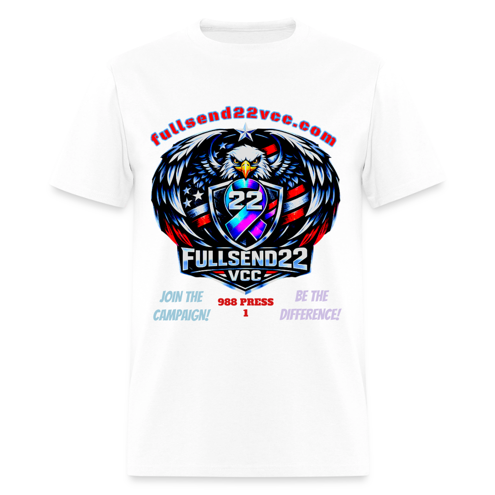Men's T-Shirt | GILDAN 5000 Eagle Overwatch FS22VCC Co. Patriotic Veteran Shirt - white