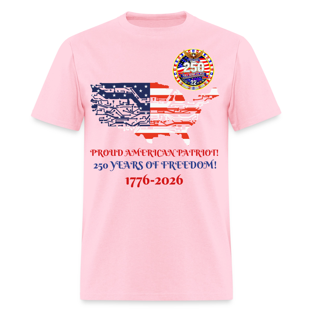 Men's T-Shirt | GILDAN 5000 Adult Stars & Stripes T-shirt AMERICA'S 250TH BIRTHDAY SHIRT - pink